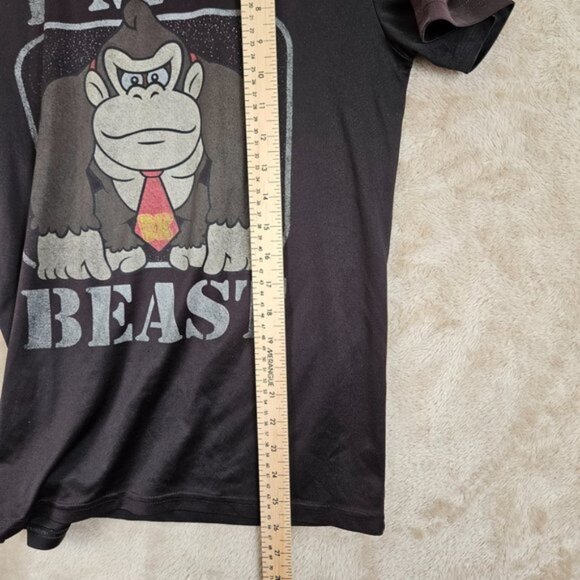 Donkey Kong Men's Size S Brown 2019 Nintendo I'm A Beast Spell Out T-Shirt - Picture 4 of 10
